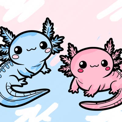 cute axolotls