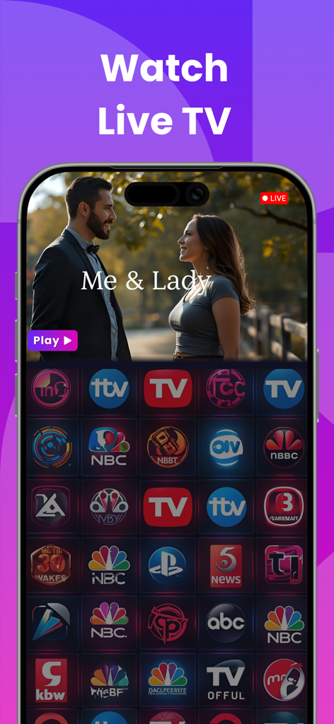 L0kLok Online Tv Drama, Movies - Smartphone screen showing L0kLok app interface for watching live TV and drama series with channel icons.