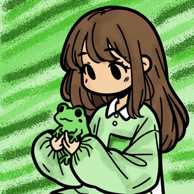 girl with long hair and a oversized shirt. and she is holding a frog
