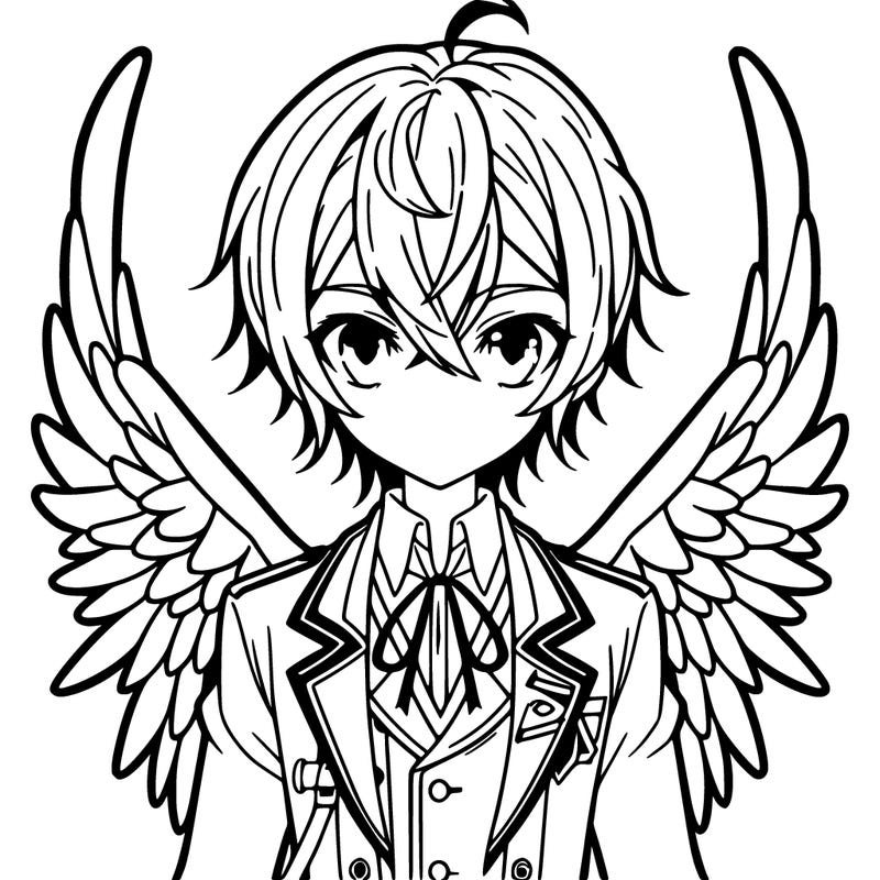 anime boy with wings