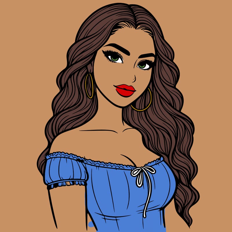 detailed realistic latina woman