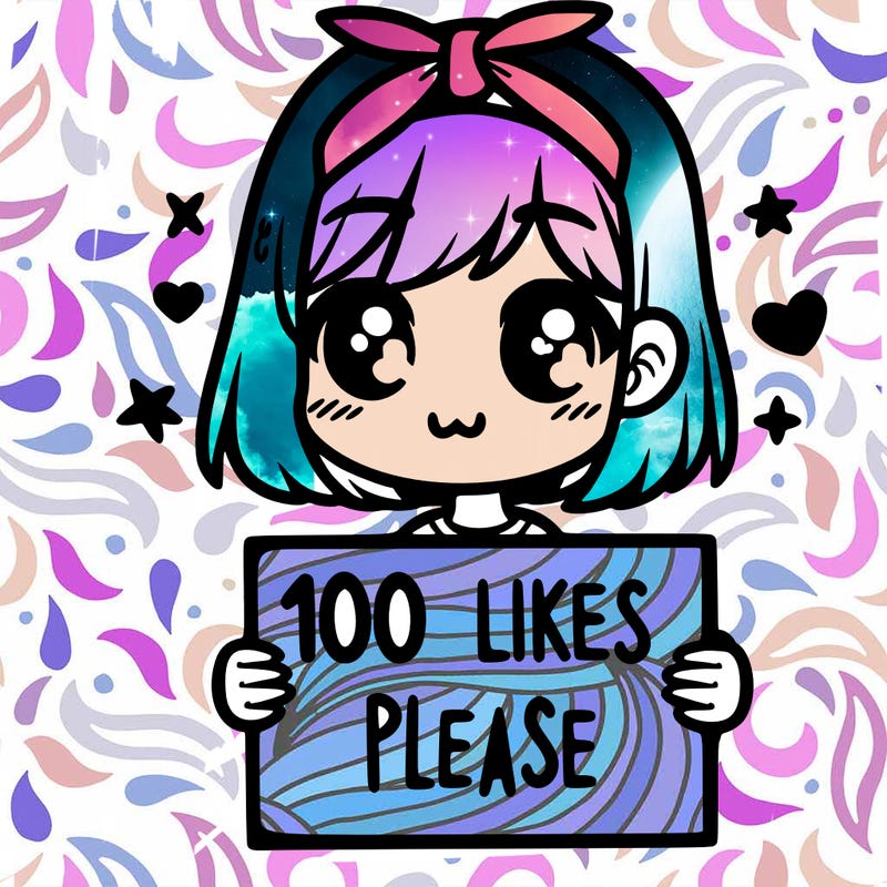 girl holding sign saying 100 likes please