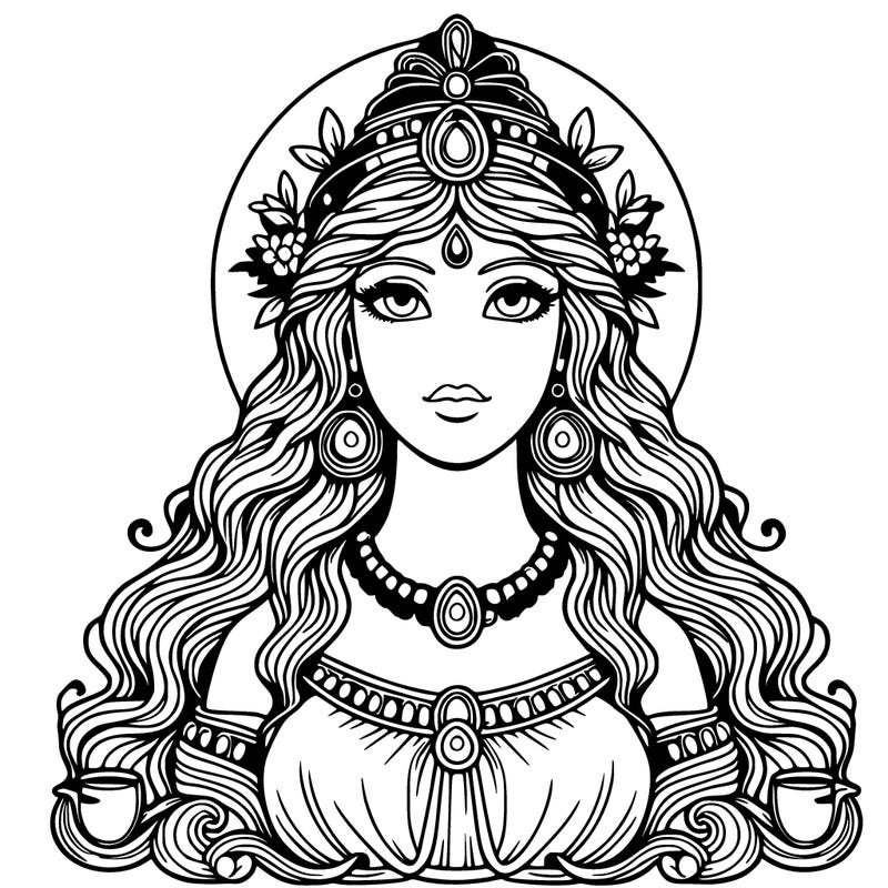 realistic godess of water