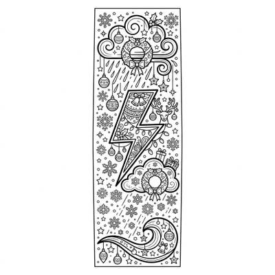 Dive into a wonderfully unique coloring experience with this Christmas Weather Elements bookmark. Adorned with festive decorations, it's the perfect blend of seasonal joy and elemental wonder for a creative break.