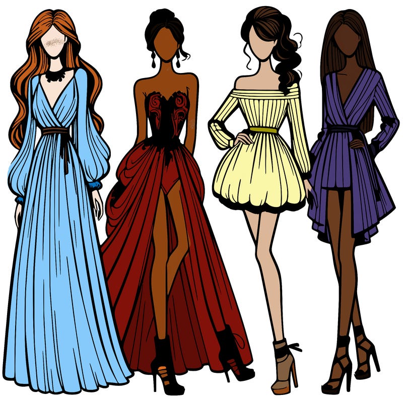 fashion models dresses