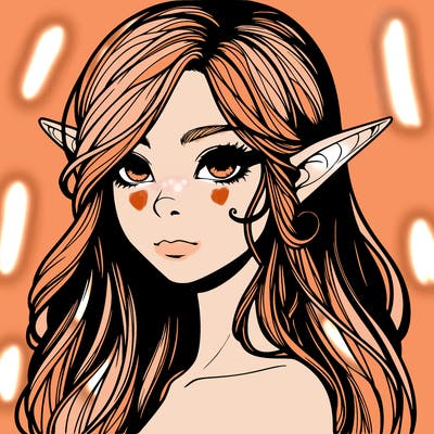 elf girl realistic dark fantasy