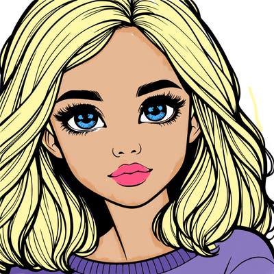 realistic girl whith cute eyes