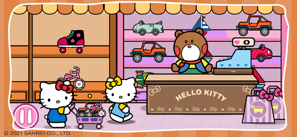 Hello Kitty: Supermarket Game - Hello Kitty shopping for toys with a trolley in the supermarket game