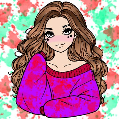 a beautiful girl in a big sweatshirt