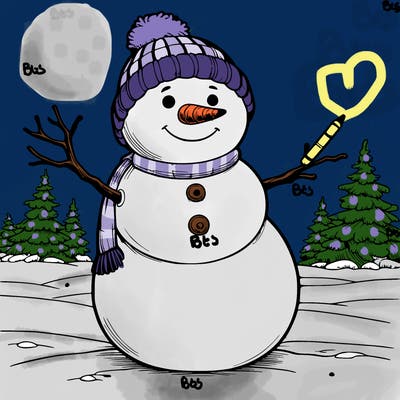 realistic snowman