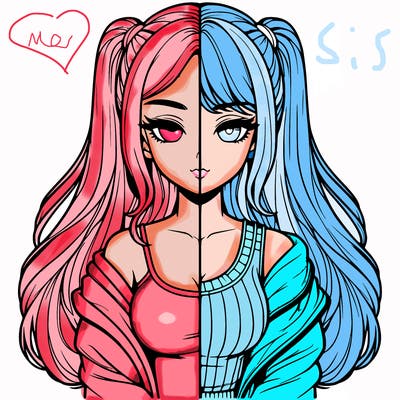 realistic girl split