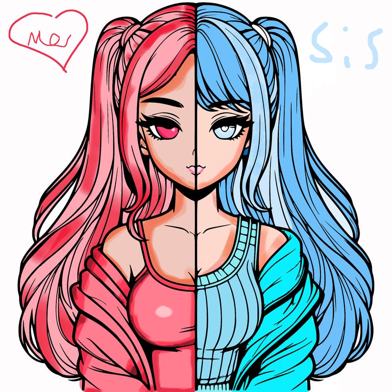 realistic girl split