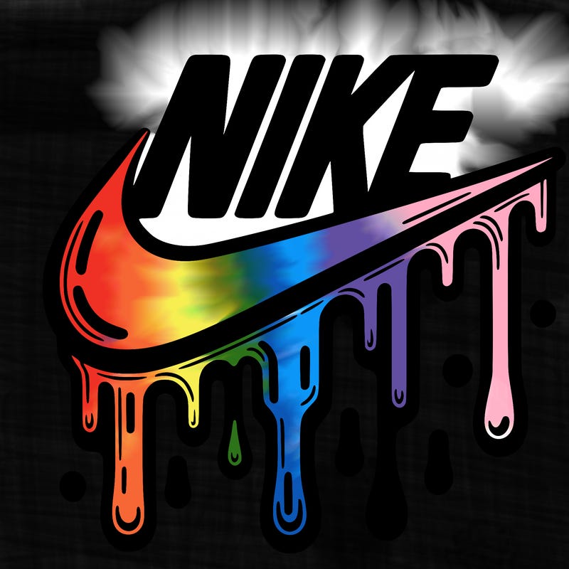 dripping nike logo