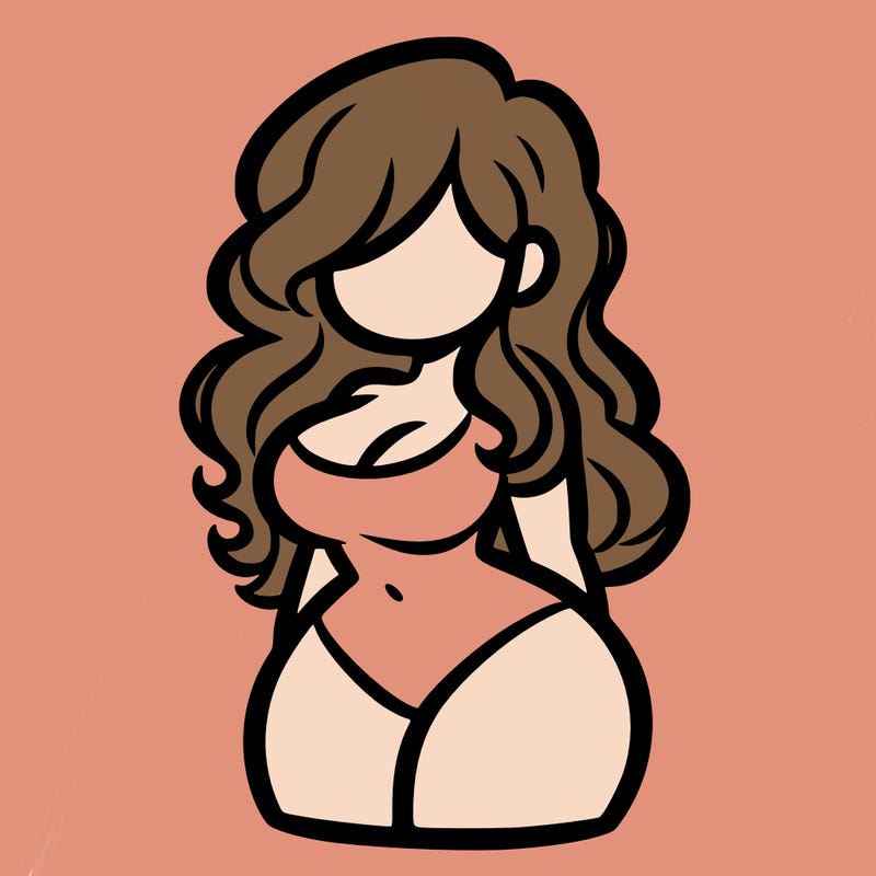 curvy woman with hair