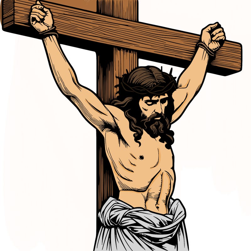 jesus realistic on the cross