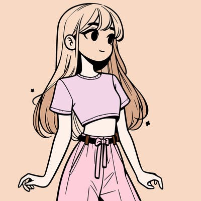 girl in a cute crop top