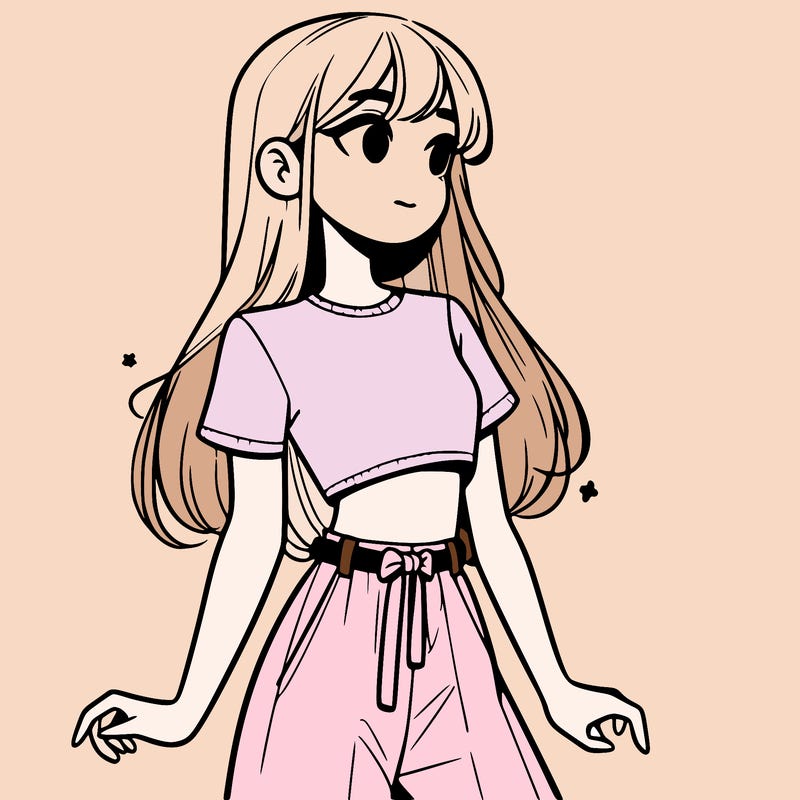 girl in a cute crop top