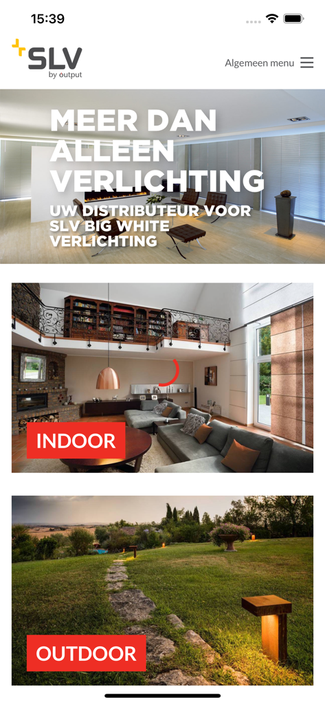 SLV by Output (Big White) - SLV by Output照明カタログアプリのホームページ。屋内および屋外カテゴリを特徴としています。