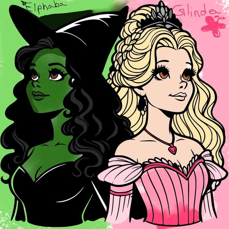 'elphaba and glinda (realistic)