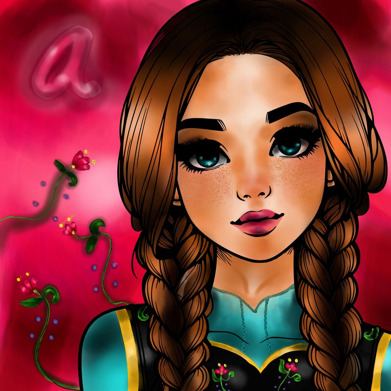 realistic girl with braids