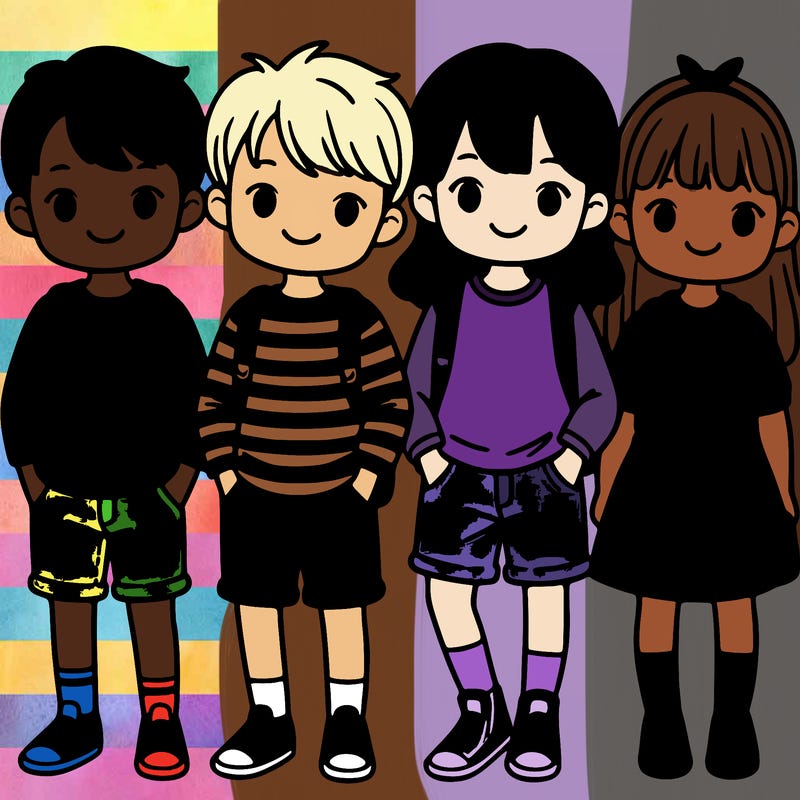 four kids two boys and two girls