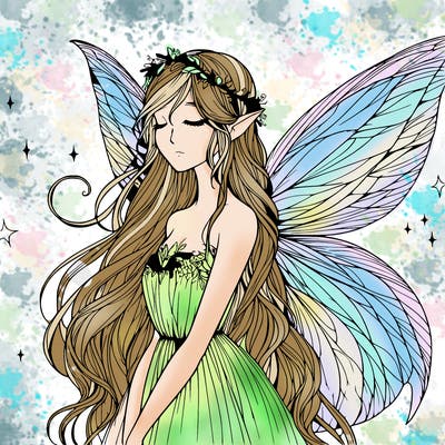 ethereal realistic fairy girl