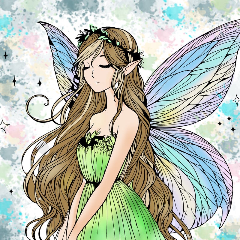 ethereal realistic fairy girl