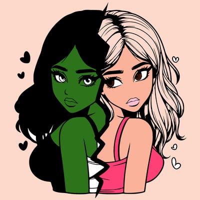 realistic girl split