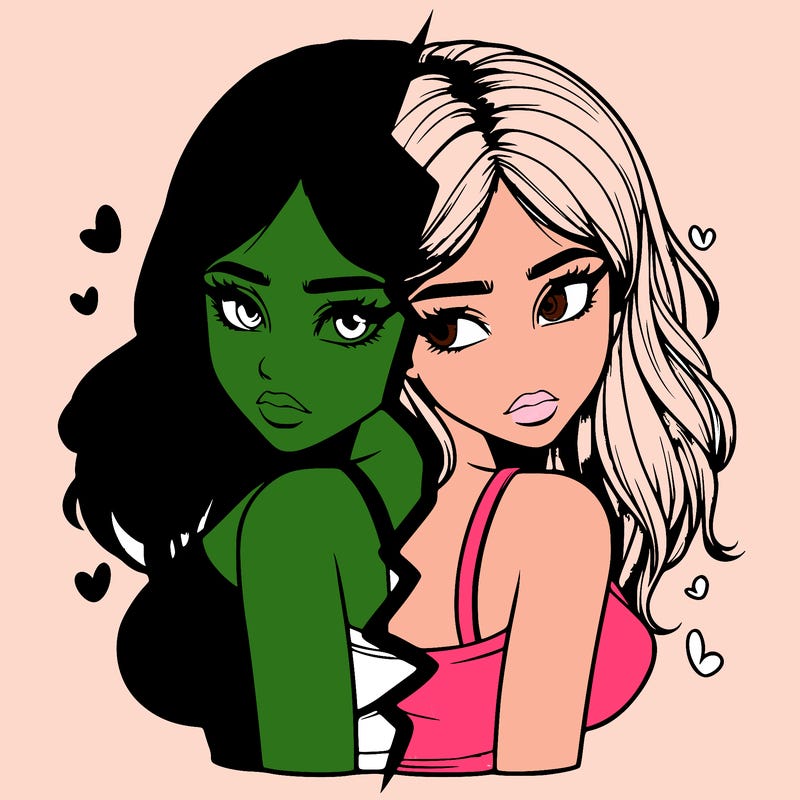 realistic girl split