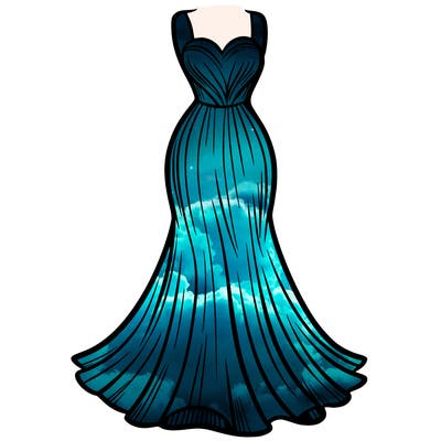 attractive long fashion dress