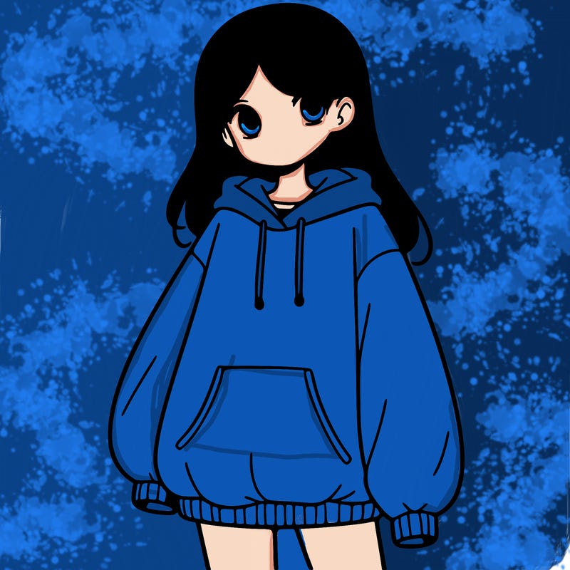 girl with big sweatshirt