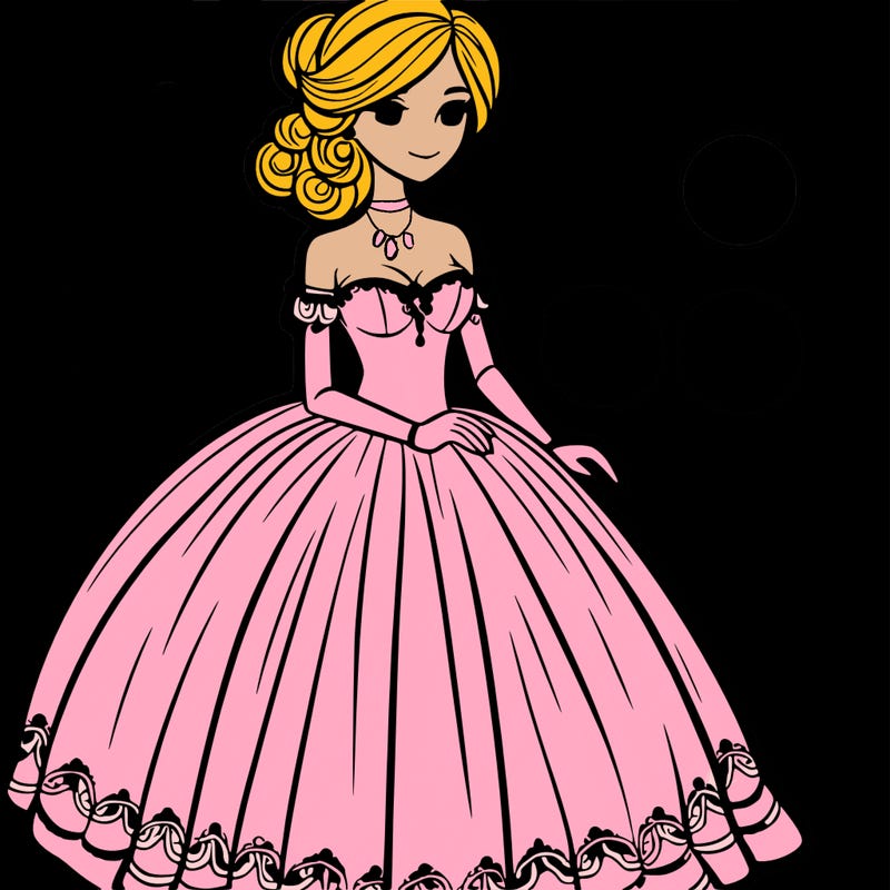 woman in a ball gown