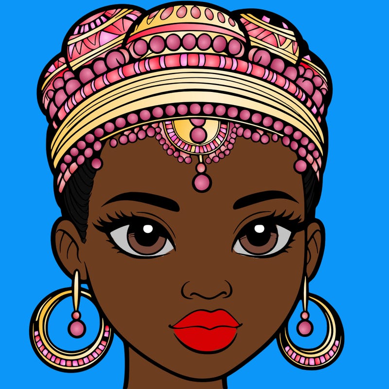 african princess head shot