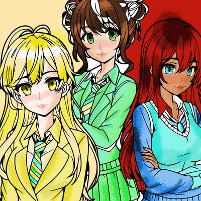 anime girls teenagers