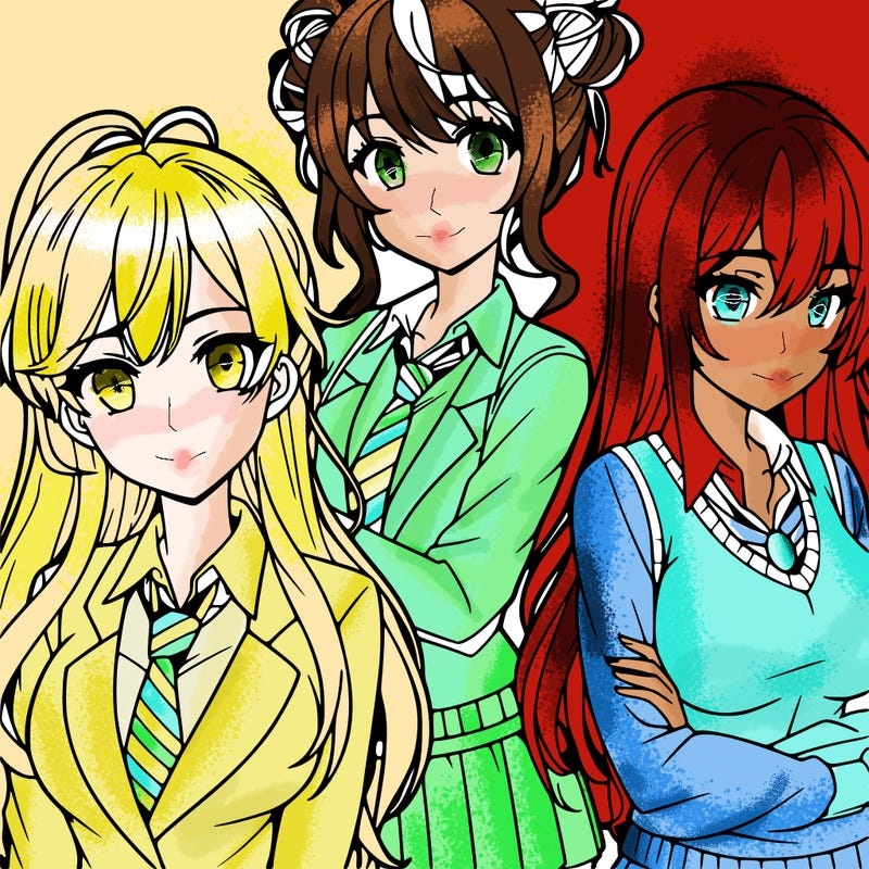 anime girls teenagers