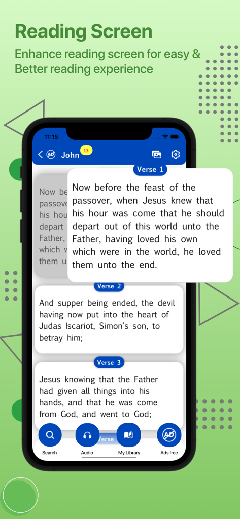 New King James Version - NKJV - Smartphone screen showing the reading interface of the NKJV Bible app with verse highlights from the book of John