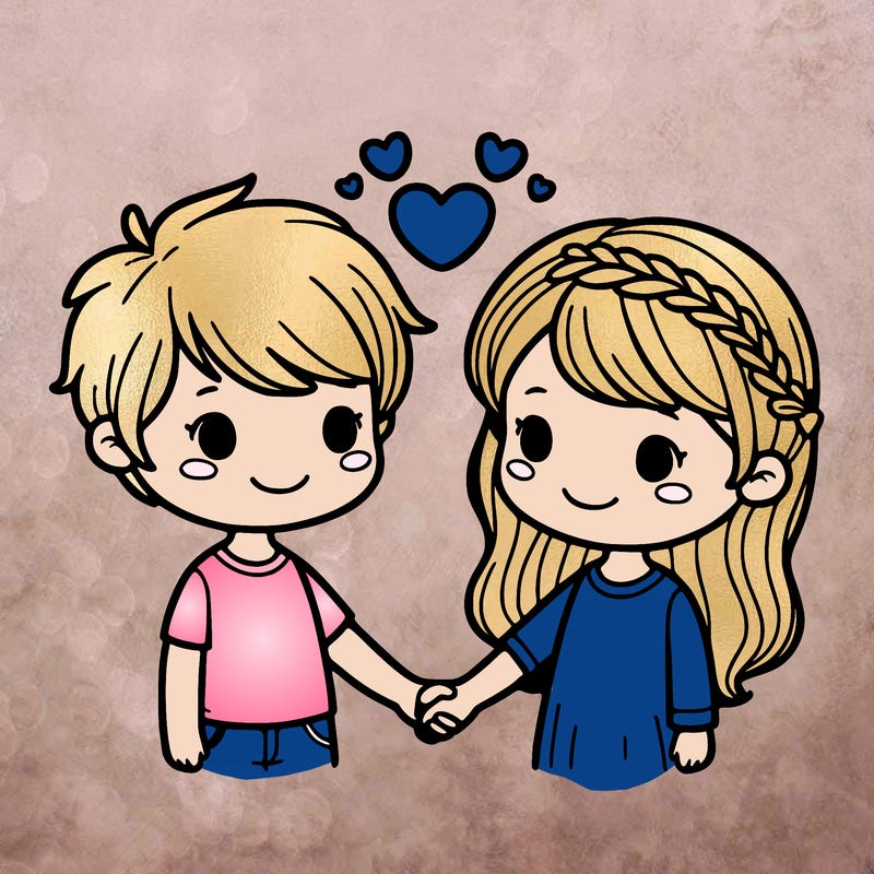 boy and girl holding hands in love