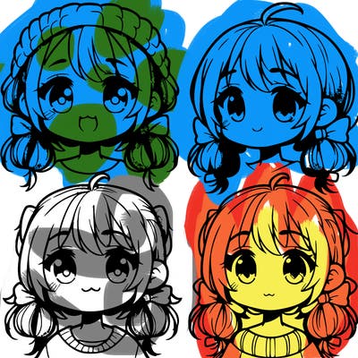 manga character girl kid