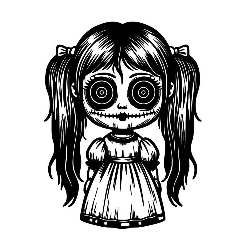 creepy girl doll