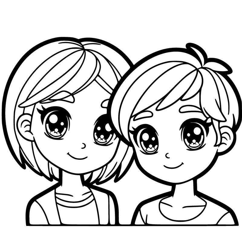 two friends that are girls with short hair