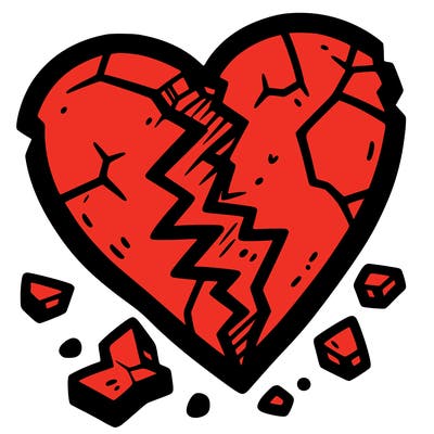 broken to pieces heart