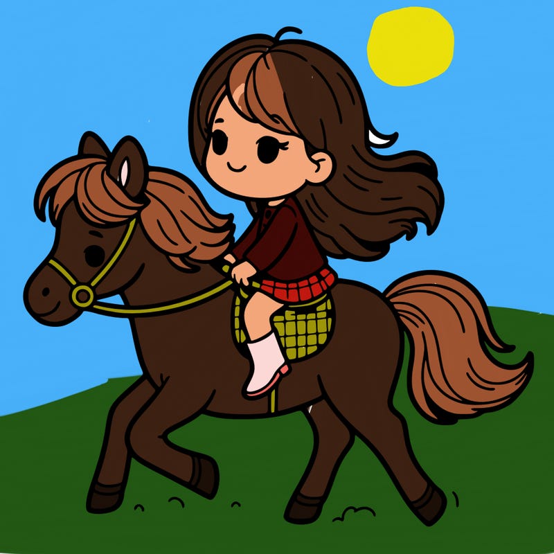 girl riding a horse