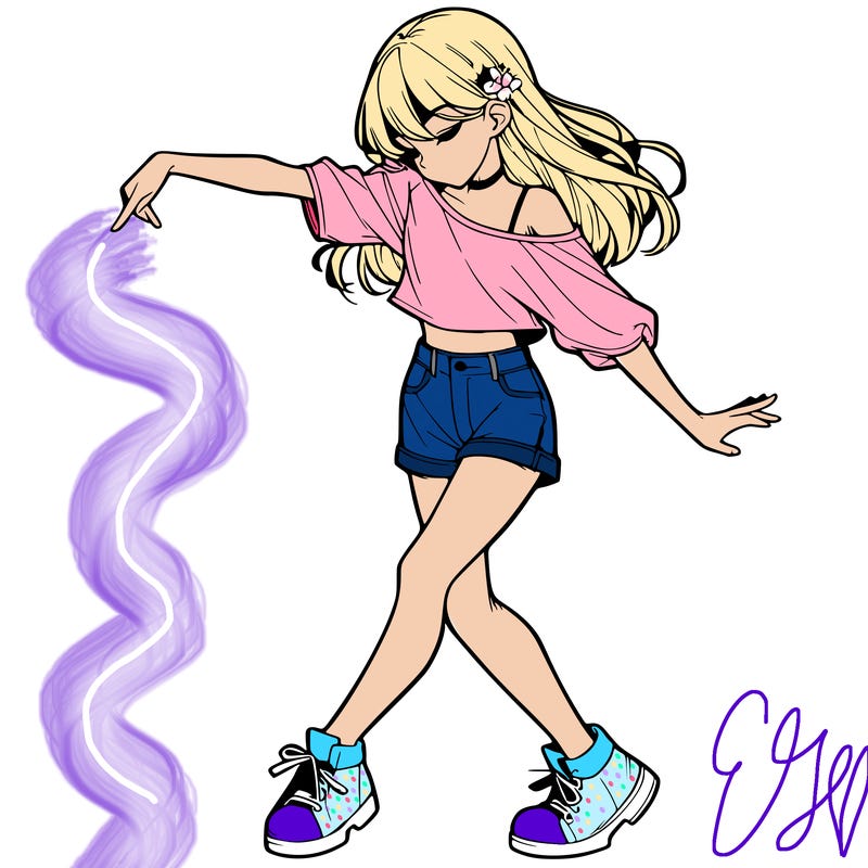 realistic girl danceing