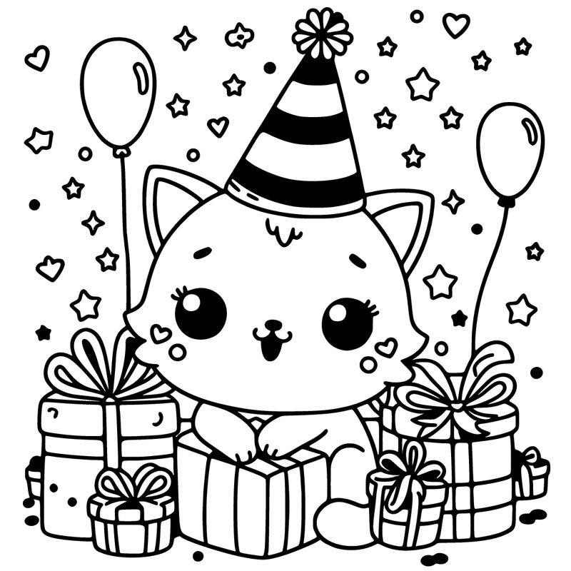 a little cat that was so cute that got so many presents
