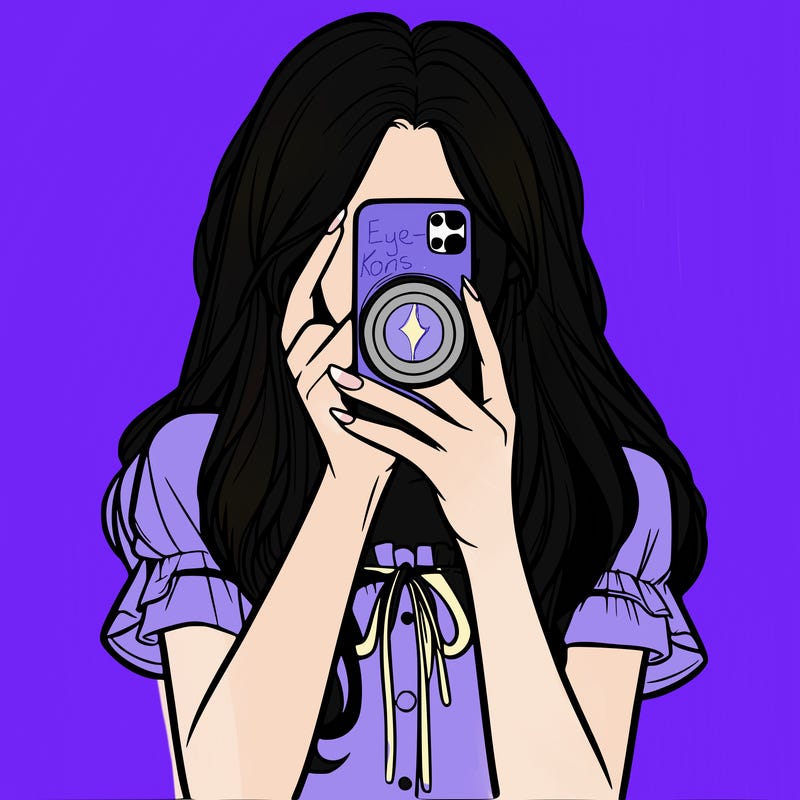 a realistic girl holding her phone taking pictures