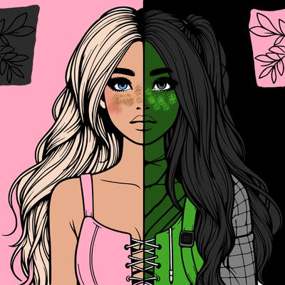 realistic girl split