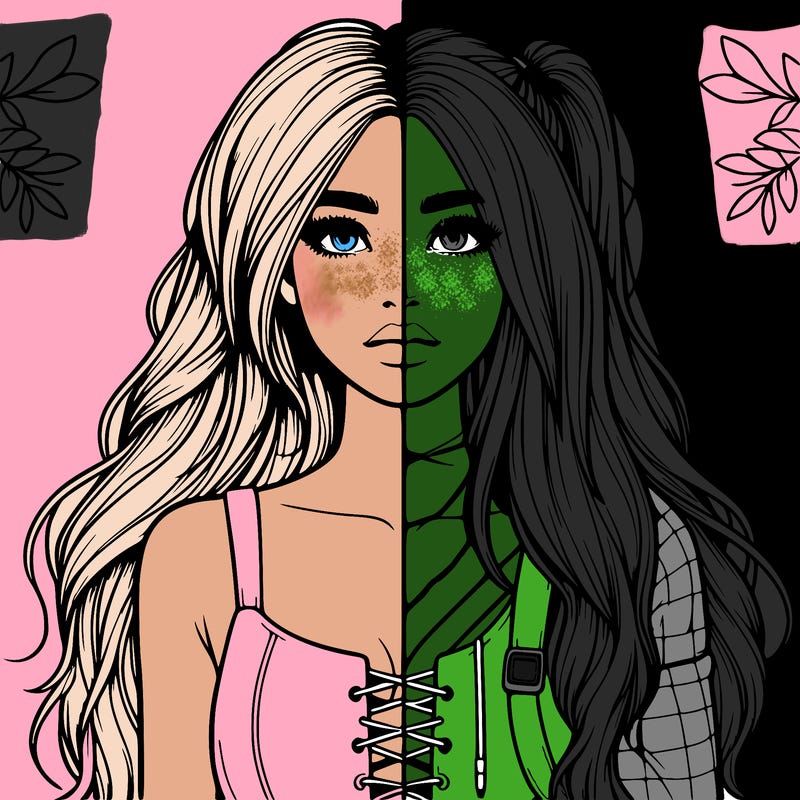 realistic girl split