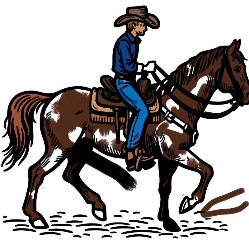 western riding horse