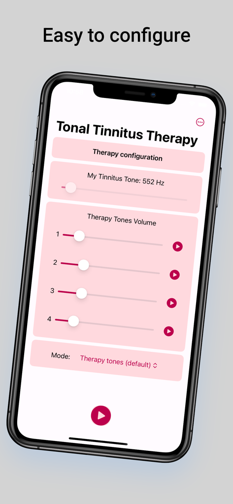 Tonal Tinnitus Therapy - Medical App | MWM