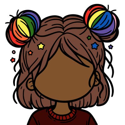 girl with space buns
